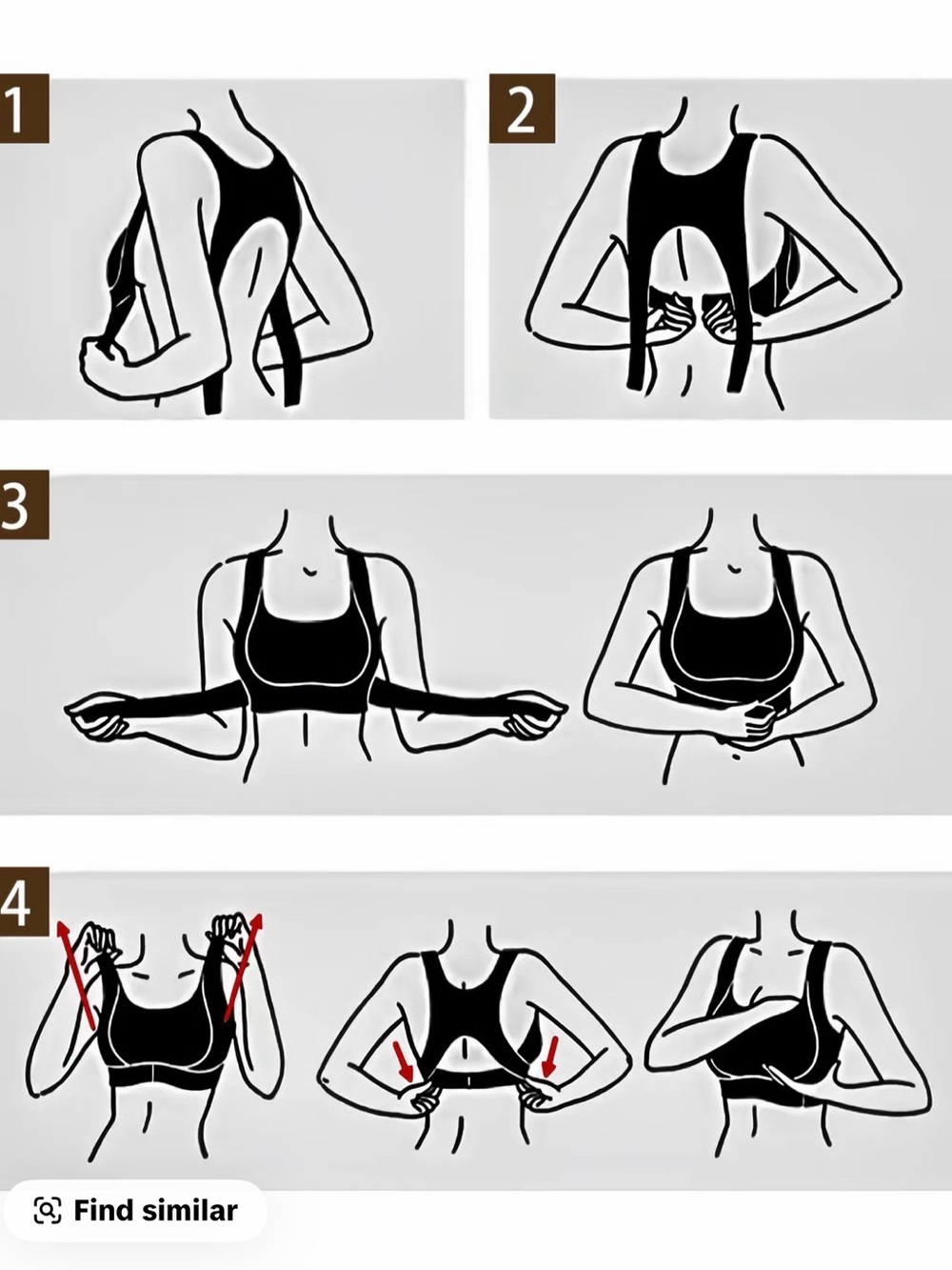 Black Seamless Sports Bra - Easy On/Off Design